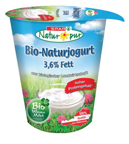 Produktbild von SPAR Natur*pur, Bio-Naturjogurt 3,6% Fett aus Wiesenmilch