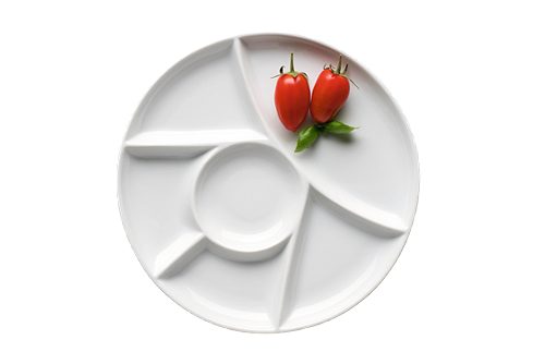Produktbild von Mäser, Fondueteller rund 22 cm weiss