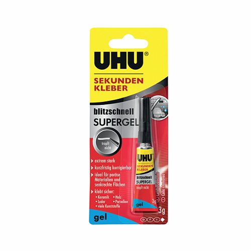 Produktbild von UHU, Sekundenkleber SUPERGEL 3g