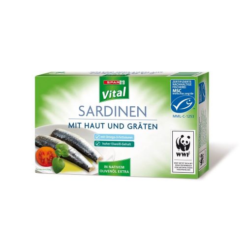 Produktbild von SPAR Vital, MSC Sardinen in nativem Bio-Olivenöl extra