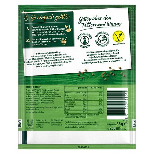 Produktbild von Knorr Feinschmecker, Sauce Pfeffer