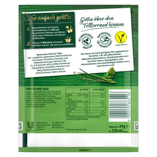 Produktbild von Knorr Feinschmecker, Sauce Kräuter Rahm