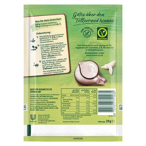 Produktbild von Knorr Basis, Geschnetzeltes "Züricher Art"