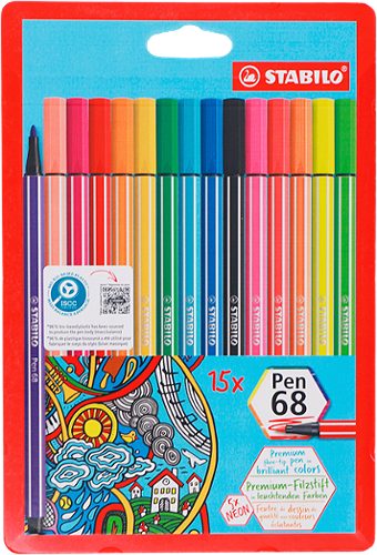 Produktbild von STABILO, Fasermaler 15 Farben