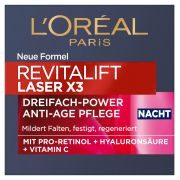 L'OREAL Revitalift Laser X3 Anti-Age Creme-Maske Nacht 50 ml