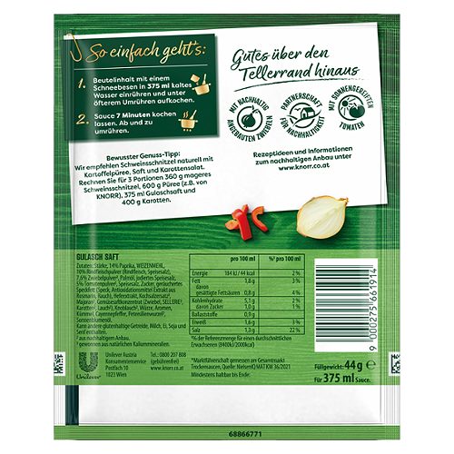Produktbild von Knorr Feinschmecker, Sauce Gulasch Saft
