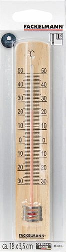 Produktbild von Fackelmann, Holzthermometer 18 cm Tecno