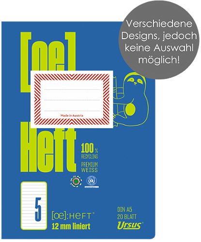 Produktbild von Ursus OE, Heft OE.5 A5, liniert, 20 Blatt
