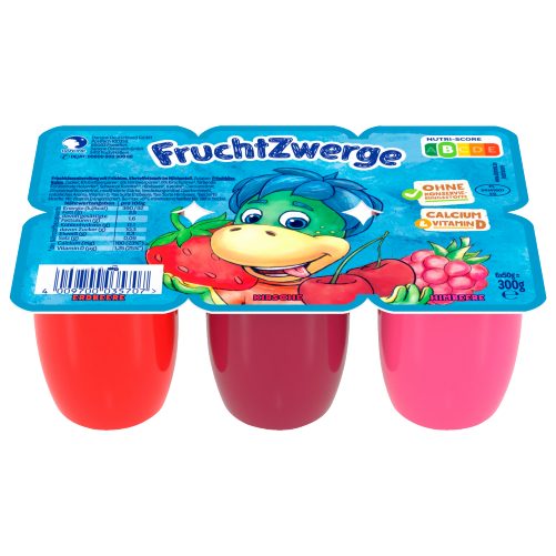 Produktbild von Danone Fruchtzwerge, Erdbeer, Kirsche, Himbeer 6 x 50g
