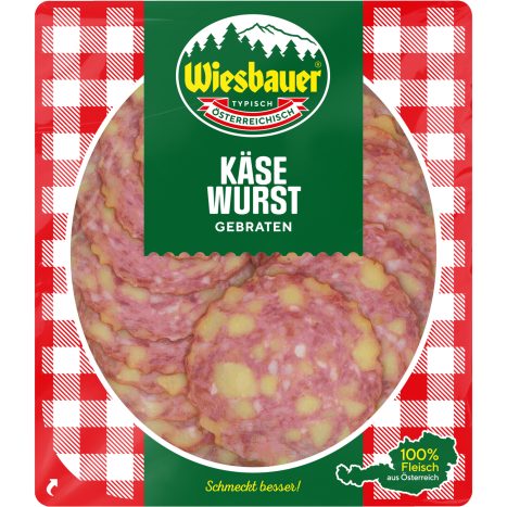 Wiesbauer Käsewurst gebraten ca. 19 Scheiben