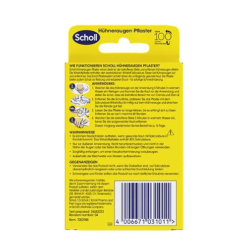 Produktbild von Scholl, Hühneraugen Pflaster 4 Stück