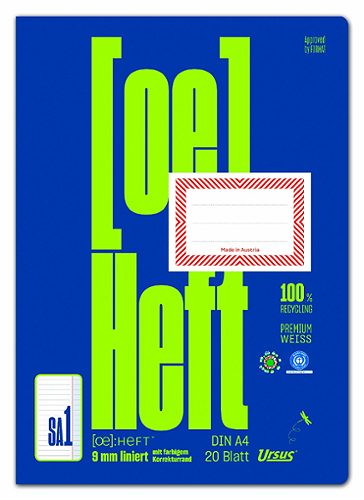 Produktbild von Ursus OE, Heft OE.SA1 A4, liniert, 20 Blatt