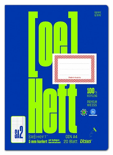 Produktbild von Ursus OE, Heft OE.SA2 A4, kariert, 20 Blatt