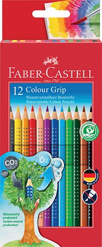 Produktbild von Faber Castell, Buntstifte Grip 12 Farben