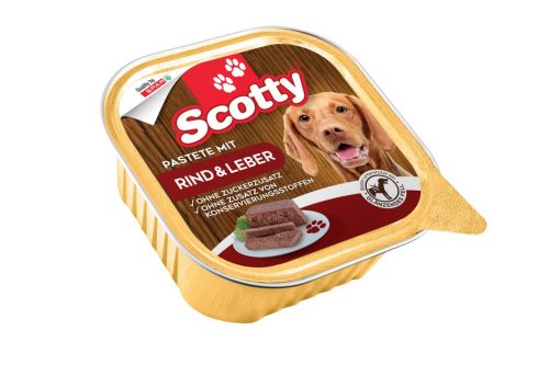 Produktbild von Scotty, Hundenahrung Pastete mit Rind und Leber