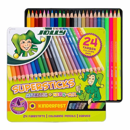 Produktbild von Jolly, Buntstifte Metallic & Neon 24 Farben