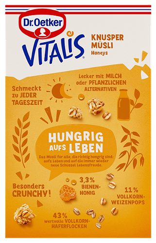 Produktbild von Dr. Oetker Vitalis, Knuspermüsli Honeys