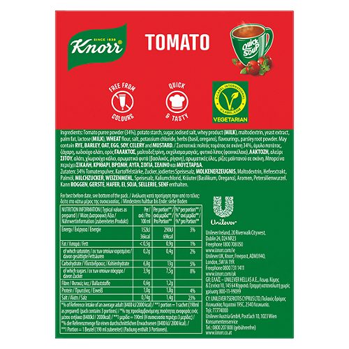 Produktbild von Knorr Quick Soup, Tomatencremesuppe 3x20g