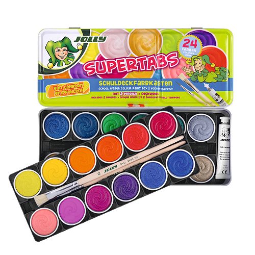 Produktbild von Jolly, Schuldeckfarbkasten Supertabs 24 Farben