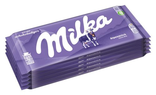Produktbild von Milka, Alpenmilch Schokolade 5 x 100g