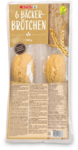 Produktbild von SPAR, Bäckerbrötchen 6 Stück