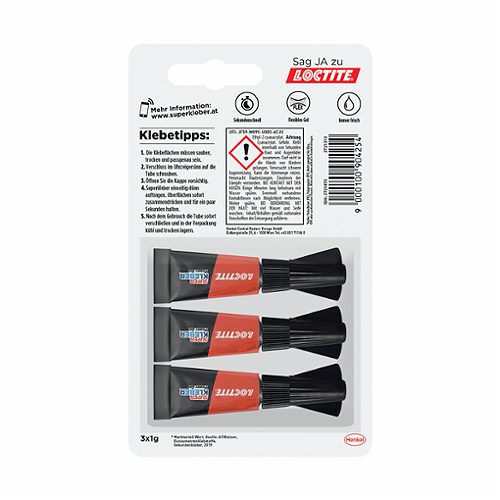 Produktbild von Loctite, Superkleber Power Flex Gel Mini Trio 3 x 1g