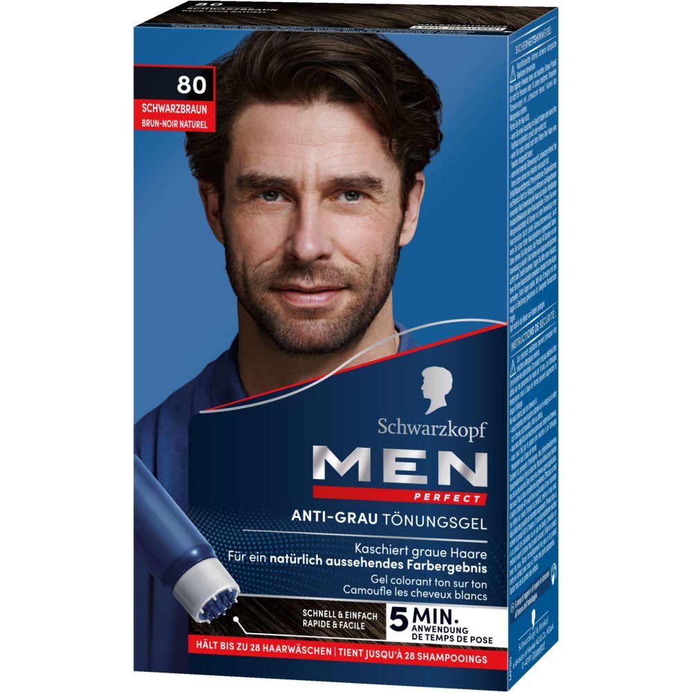 Schwarzkopf Men Perfect Anti-Grau Tönungs-Gel 80 Schwarzbraun online ...