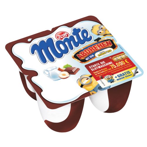 Produktbild von Zott Monte, Maxi Schoko Schoko 4x100g