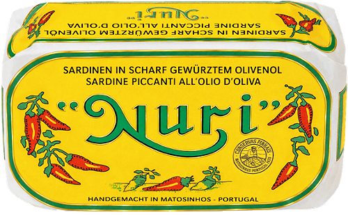Produktbild von Nuri, Sardinen in scharf gewürztem Olivenöl
