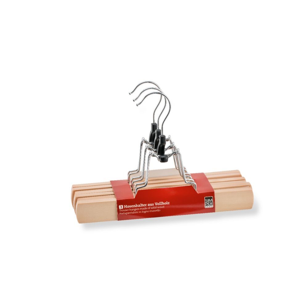 SIMPEX Hosen-  haken Holz 3er   GVE 10