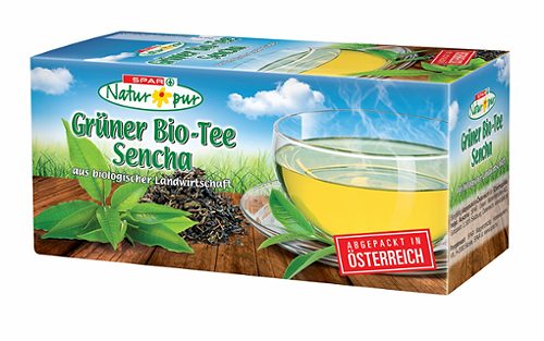 Produktbild von SPAR Natur*pur, Grüner Bio-Tee Sencha 20 Teebeutel