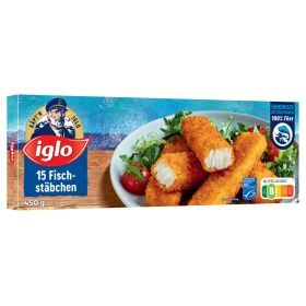 Iglo Käpt'n Iglo MSC Fischstäbchen 15 Stück 450 G 15 Fischstäbchen das Original | iglo