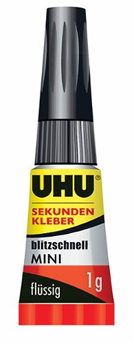 Produktbild von UHU, Sekundenkleber Minis flüssig 3x1g
