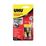 UHU Sekundenkleber Minis flüssig 3x1g