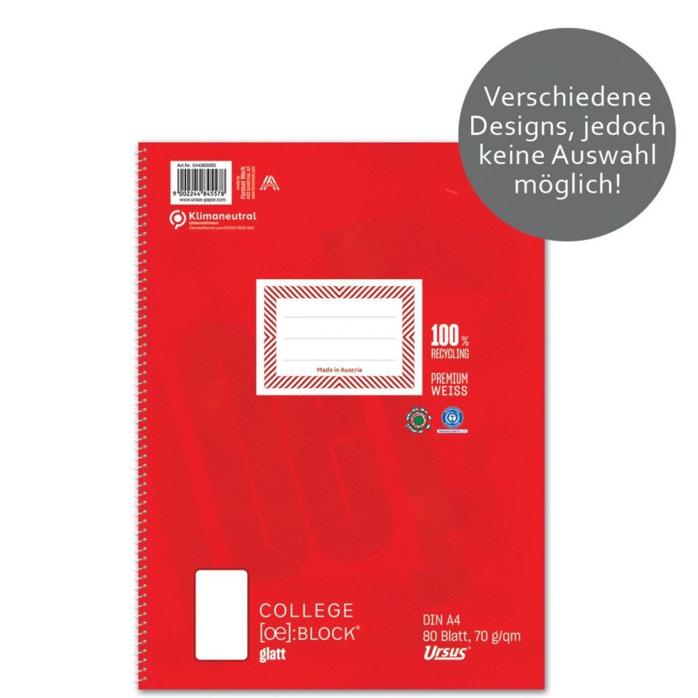 Cuaderno College Liso Matemáticas 80 Hojas 5 Mm