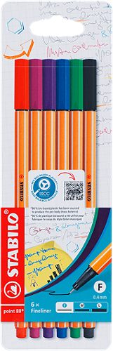 Produktbild von STABILO, Fineliner Point 88 6 Farben