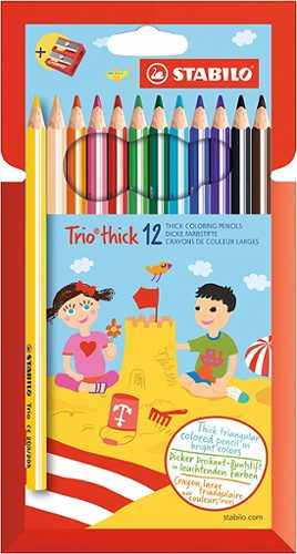 Produktbild von STABILO, Buntstift Dreikant Trio dick 12 Farben