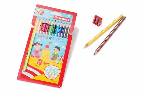 Produktbild von STABILO, Buntstift Dreikant Trio dick 12 Farben
