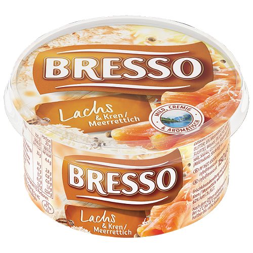 Produktbild von Bresso, Frischkäse Lachs/Kren
