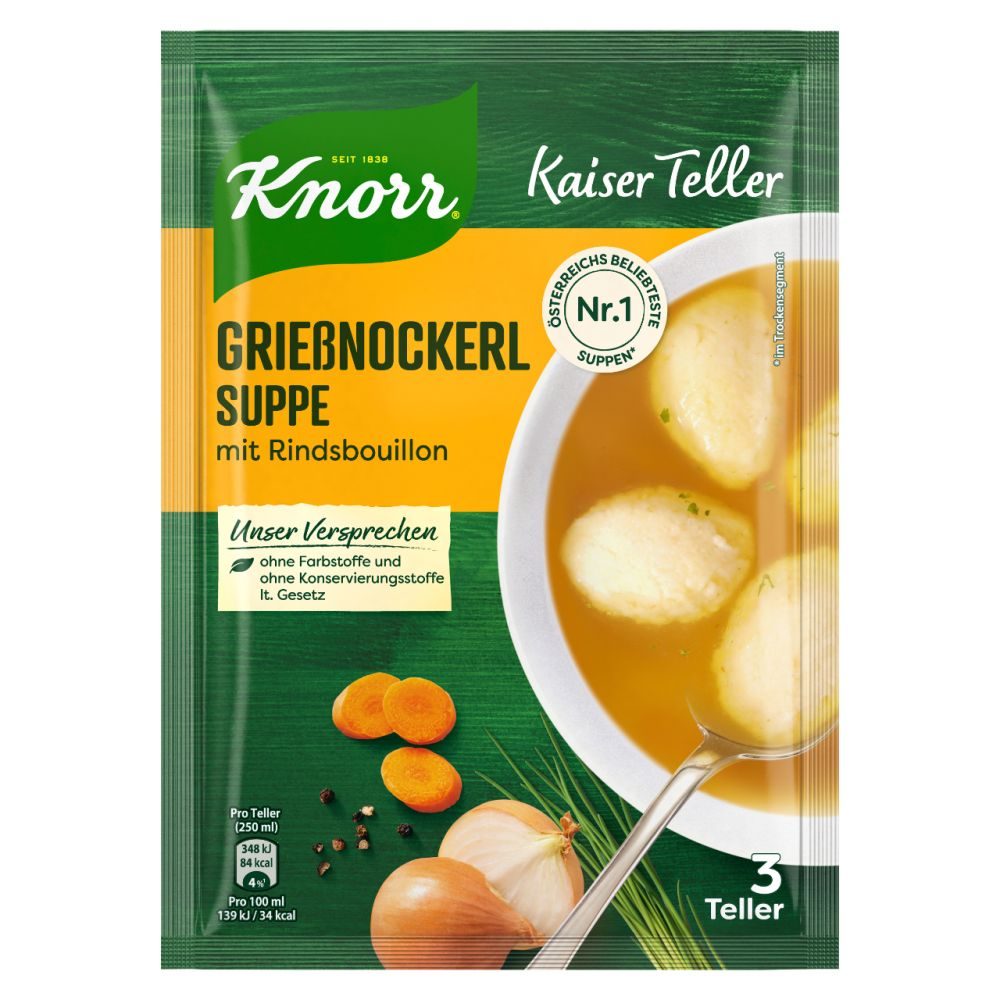 Knorr Kaiser Teller Grießnockerlsuppe mit Rindsbouillon online kaufen