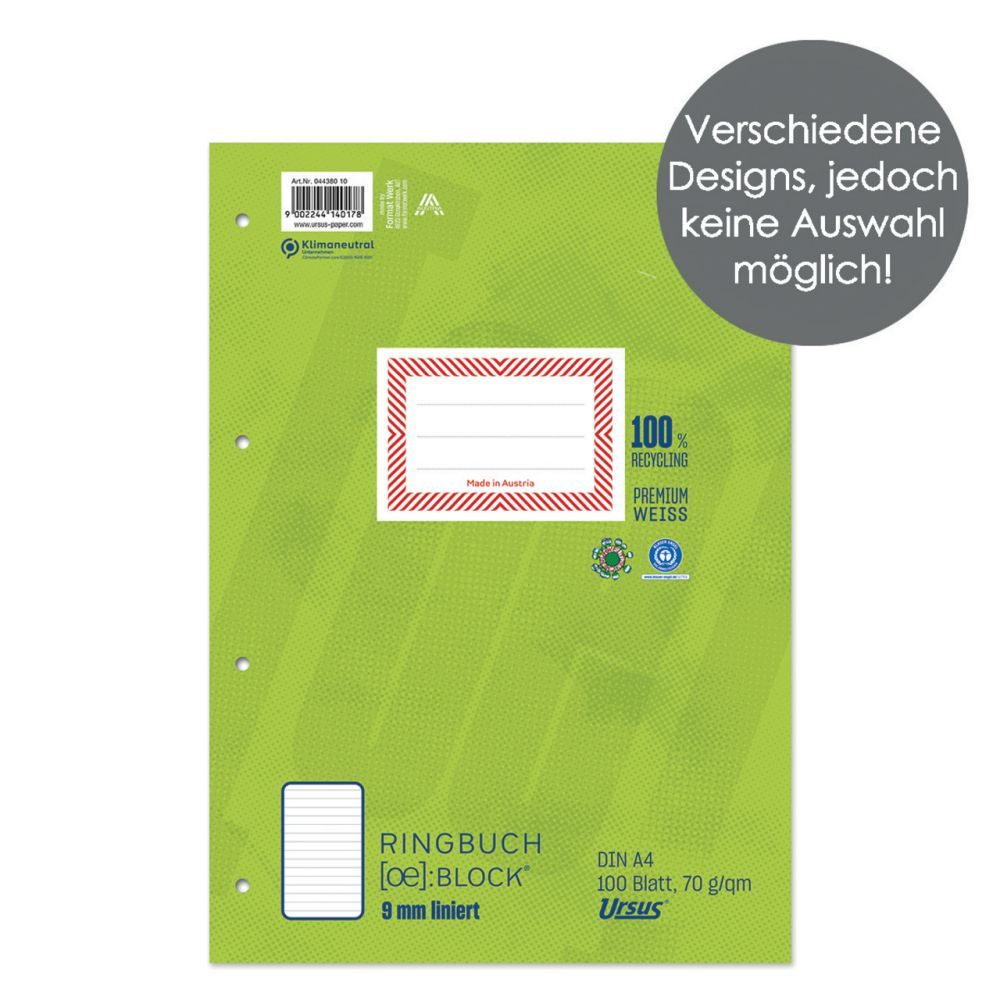 Pacsa 21050 Schreibblock A4 - 100 Blätter Mit Ringbuchlochung (kariert, 100 G/m²) - Nachfüllpack Für Ordner