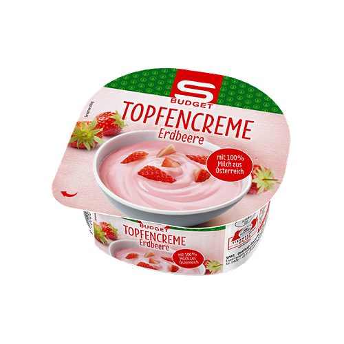 Produktbild von S-BUDGET, Topfencreme Erdbeere