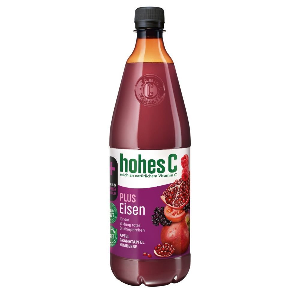 Hohes C Plus Eisen Apfel Granatapfel Himbeere 1 L