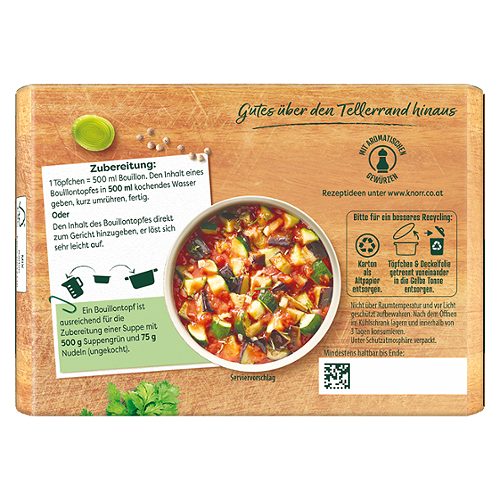 Produktbild von Knorr, Bouillon Pur Gemüse 8x28g