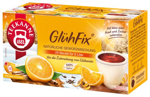 Produktbild von Teekanne, Glühwein-Gewürzmischung GlühFix 20 Teebeutel