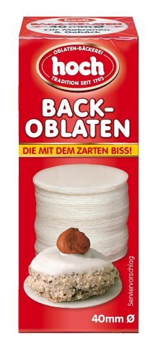 Backoblaten, Back Oblaten, hoch