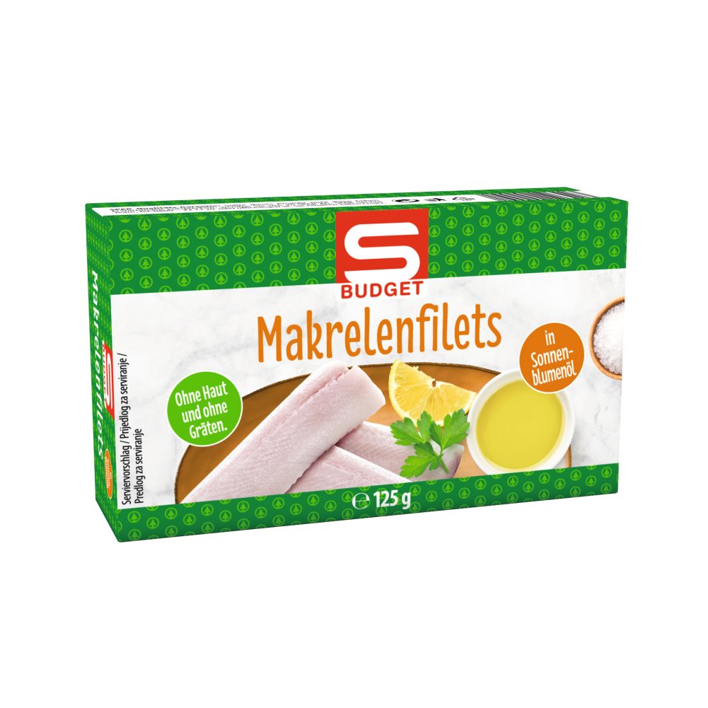 S-BUDGET Makrelenfilets mit Sonnenblumenöl 125 G online kaufen | INTERSPAR