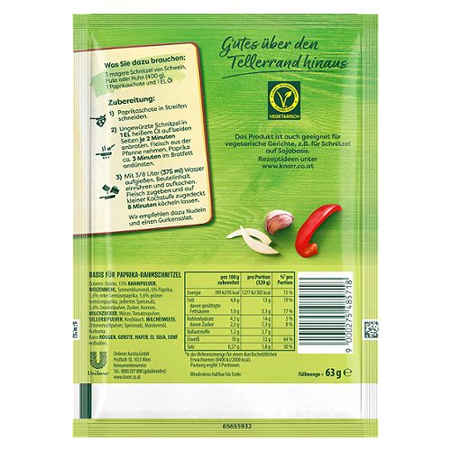 Produktbild von Knorr Basis, Paprika-Rahmschnitzel
