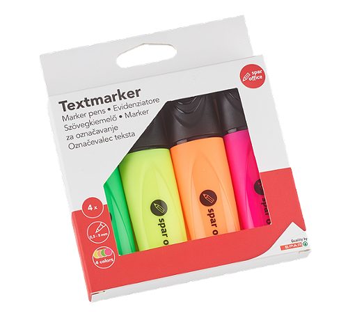 Produktbild von SPAR office, Textmarker 4 Stück