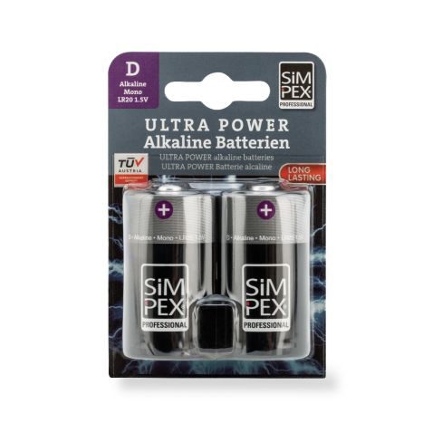 SIMPEX Professional Batterien Alkaline Mono D 2 Stück online kaufen